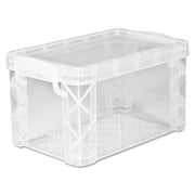 Advantus Super Stacker Storage Boxes, Hold 400 3 x 5 Cards, Plastic, Clear