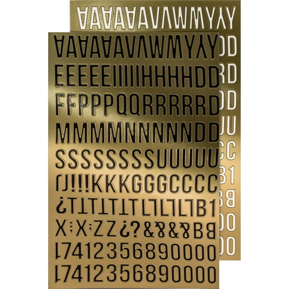 Advantus - Tim Holtz - Idea-ology Collection - Metallic Stickers - Alpha Gold