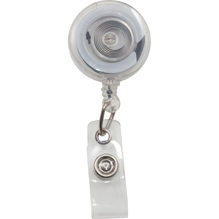 Advantus Translucent Retractable ID Card Reels, 12 per pack