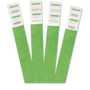 Advantus Tyvek Wristbands Green, Pack of 500