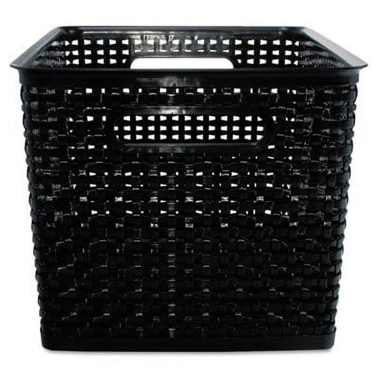 Weave Bins, 13.88 x 10.5 x 8.75, Black, 2/Pack Weave Bins, 13.88 x 10.5 x 8.75, Black, 2/Pack