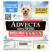 Advecta Ultra Flea Protection for Small Dogs, Fast-Acting Topical Prevention, 4 Count