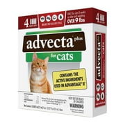 Advecta Plus Flea Protection for Large Cats, Fast-Acting Topical Flea Prevention, 4 Count
