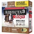 thumbnail image 1 of Advecta 3 Tick, Flea, and Mosquito Repellent and Treatment for Extra Large Dogs, 4 Monthly Doses, 1 of 15