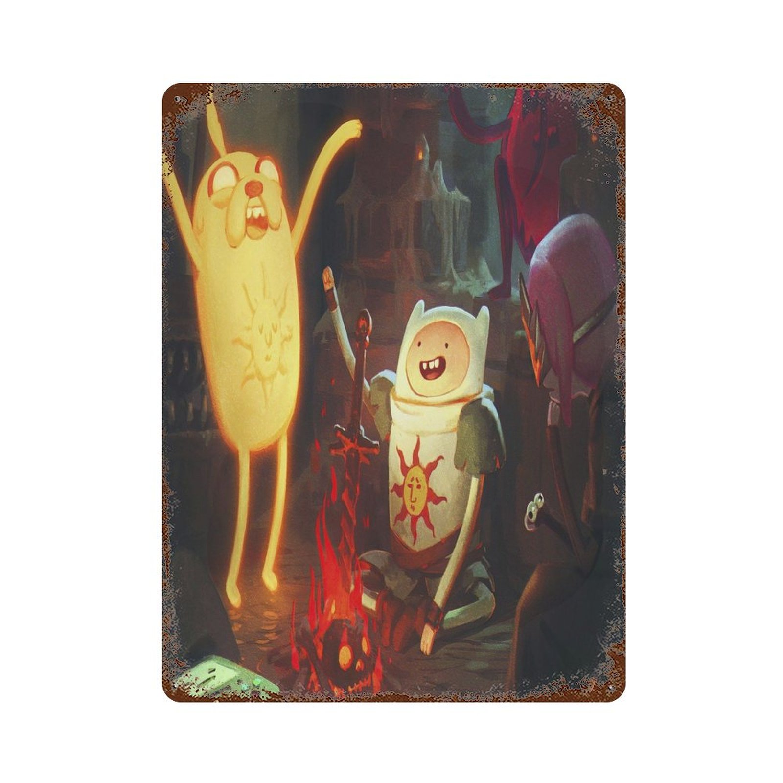 Adven_ture Ti_me Anime Vintage Iron Hanging Plate Vertical Wall Posters Metal Art Paintings