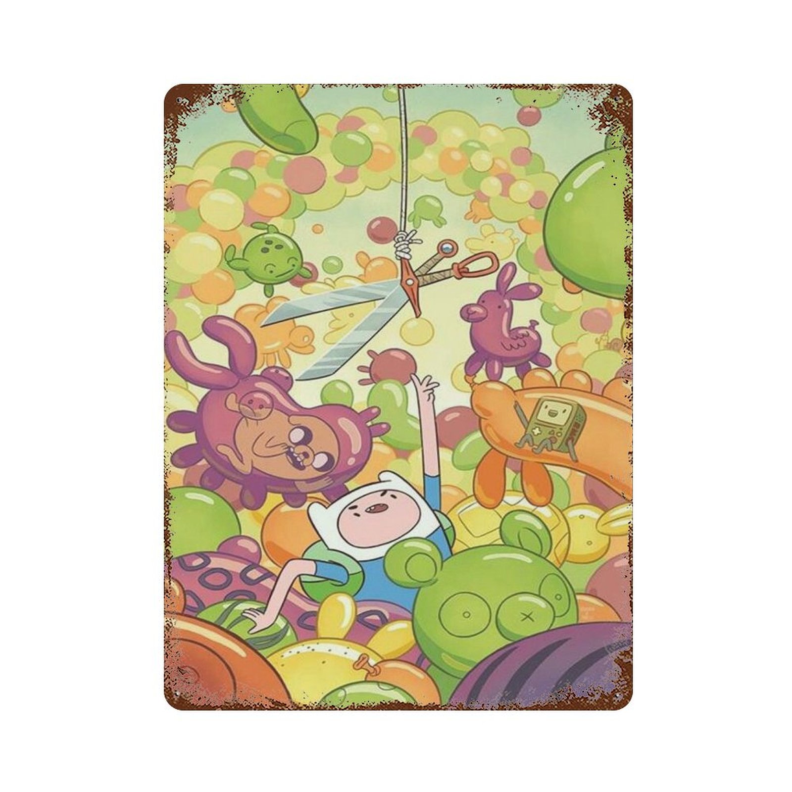 Adven_ture Ti_me Anime Vintage Iron Hanging Plate Vertical Wall Posters Metal Art Paintings