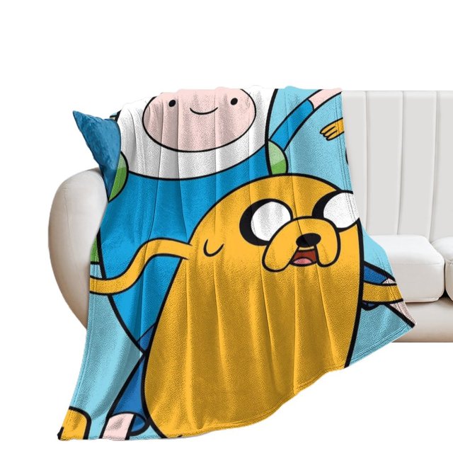 Adven_ture Ti_me Funny Anime Cartoon Throw Blanket Flannel Blanket
