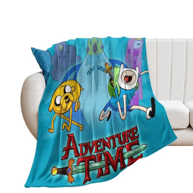 Adven_ture Ti_me Funny Anime Cartoon Throw Blanket Flannel Blanket