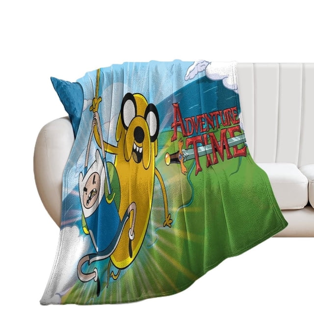 Adven_ture Ti_me Funny Anime Cartoon Throw Blanket Flannel Blanket