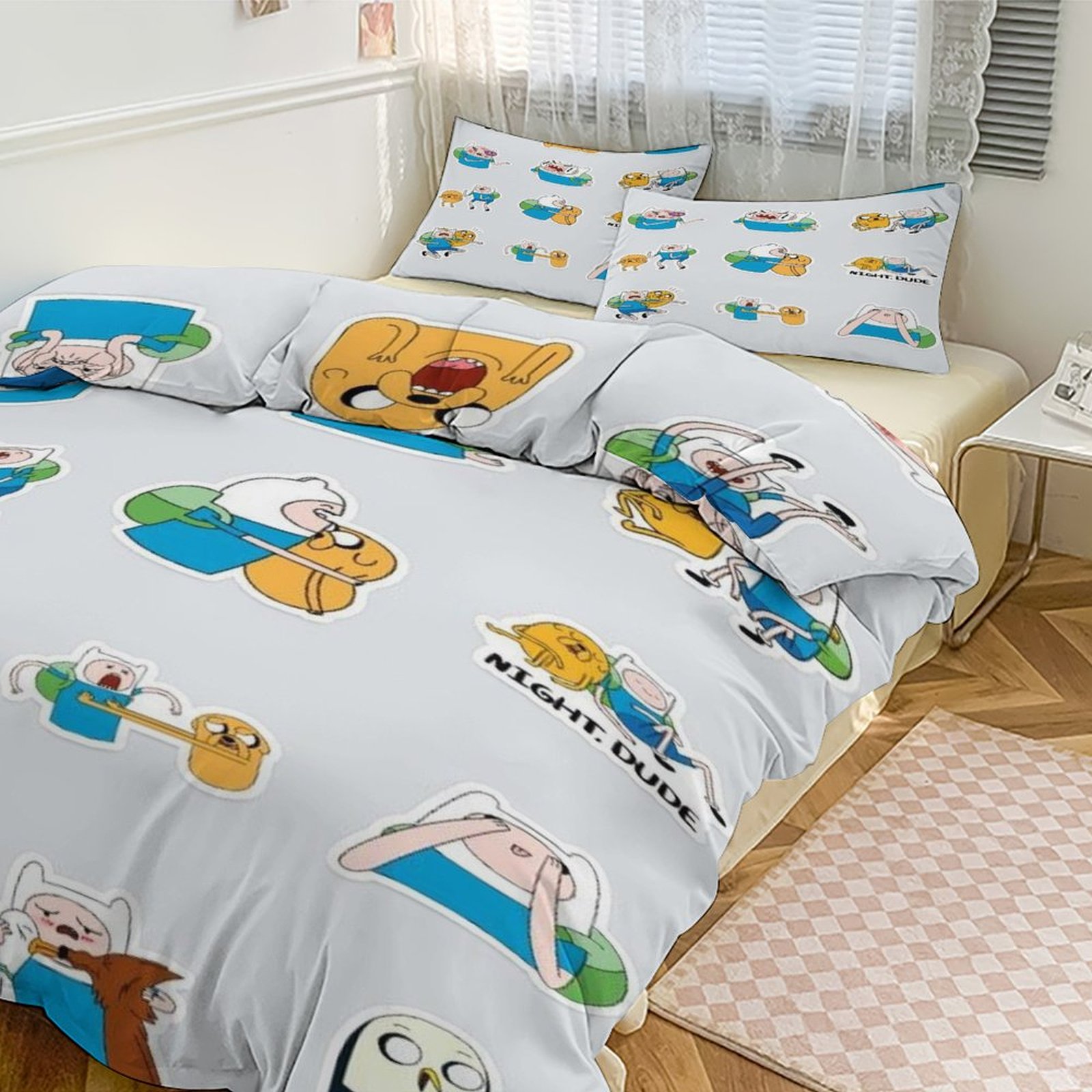 Adven_ture Ti_me Novelty Anime Cartoon Funny Bedding Sets Twin Duvet