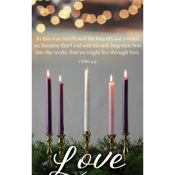 Advent Bulletin: Love (Package of 100) : 1 John 4:9 (KJV) (Other)