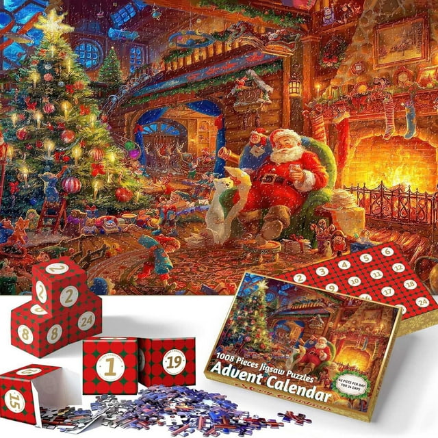 Advent Calendar 2023 Christmas 24 Day Countdown Scene Puzzle 24 Day ...