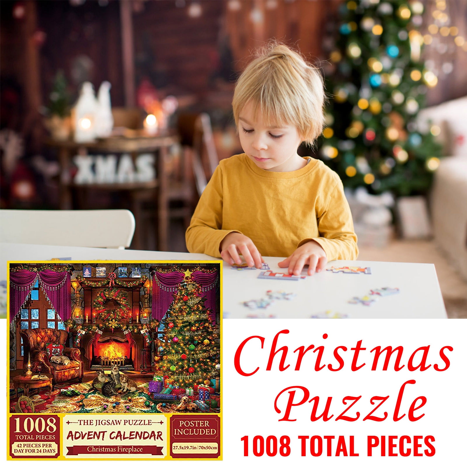 Pukamam Advent Calendar 2023 Jigsaw Puzzle 1008 Pieces Puzzle 24 Days  Christmas