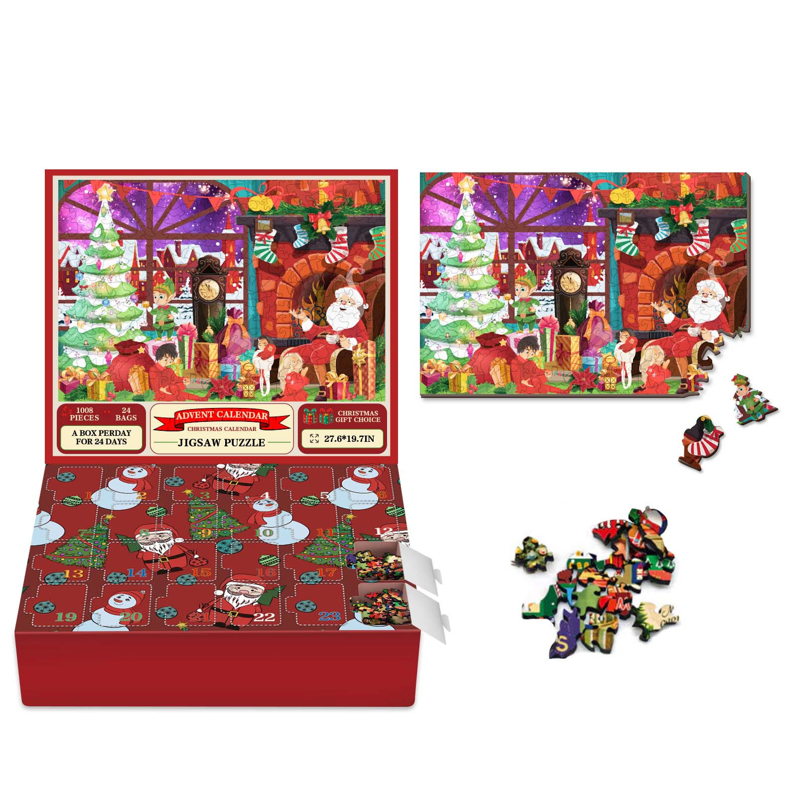 Advent Calendar 2023 Christmas Jigsaw Puzzles，2023 Christmas Advent