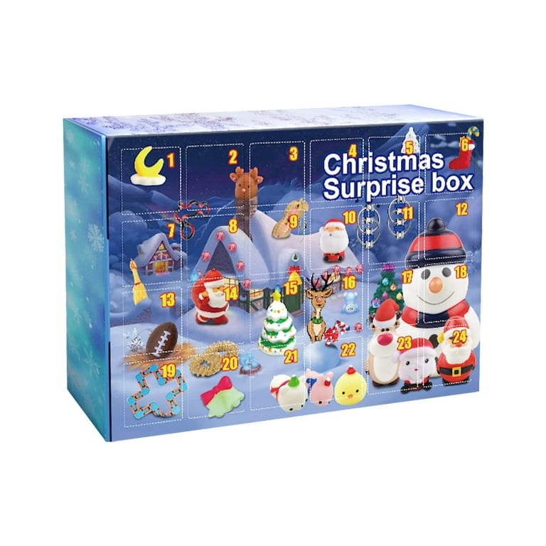 Advent Calendar 2024 Toy for Kids with 24 Days Christmas Countdown Surprises Cutes Make Noise Toys Gift for Girls Boys