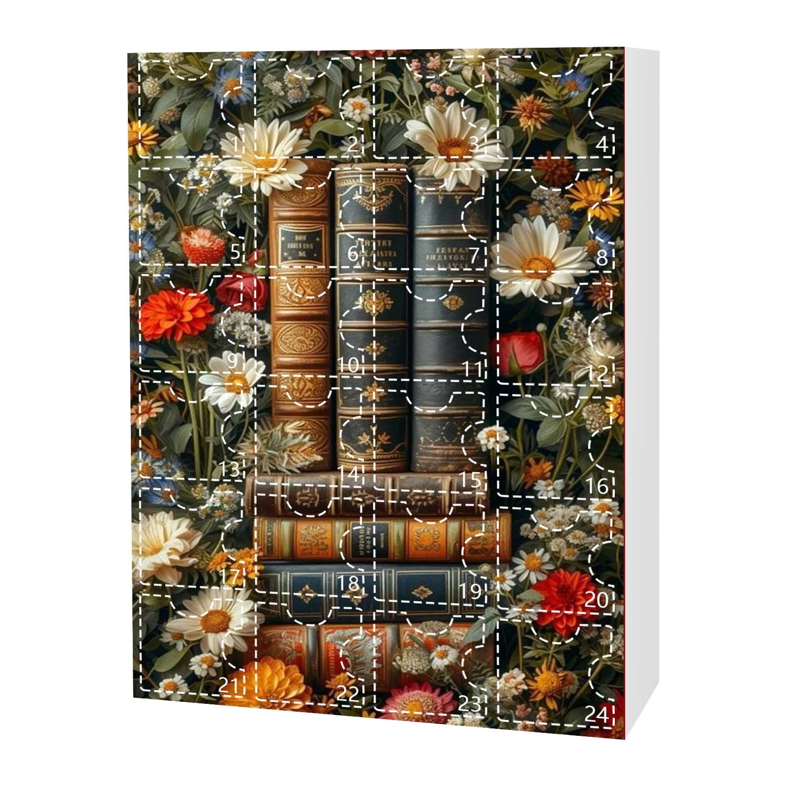 Advent Calendar 2024, 24 Days Christmas Countdown Box Book Styling