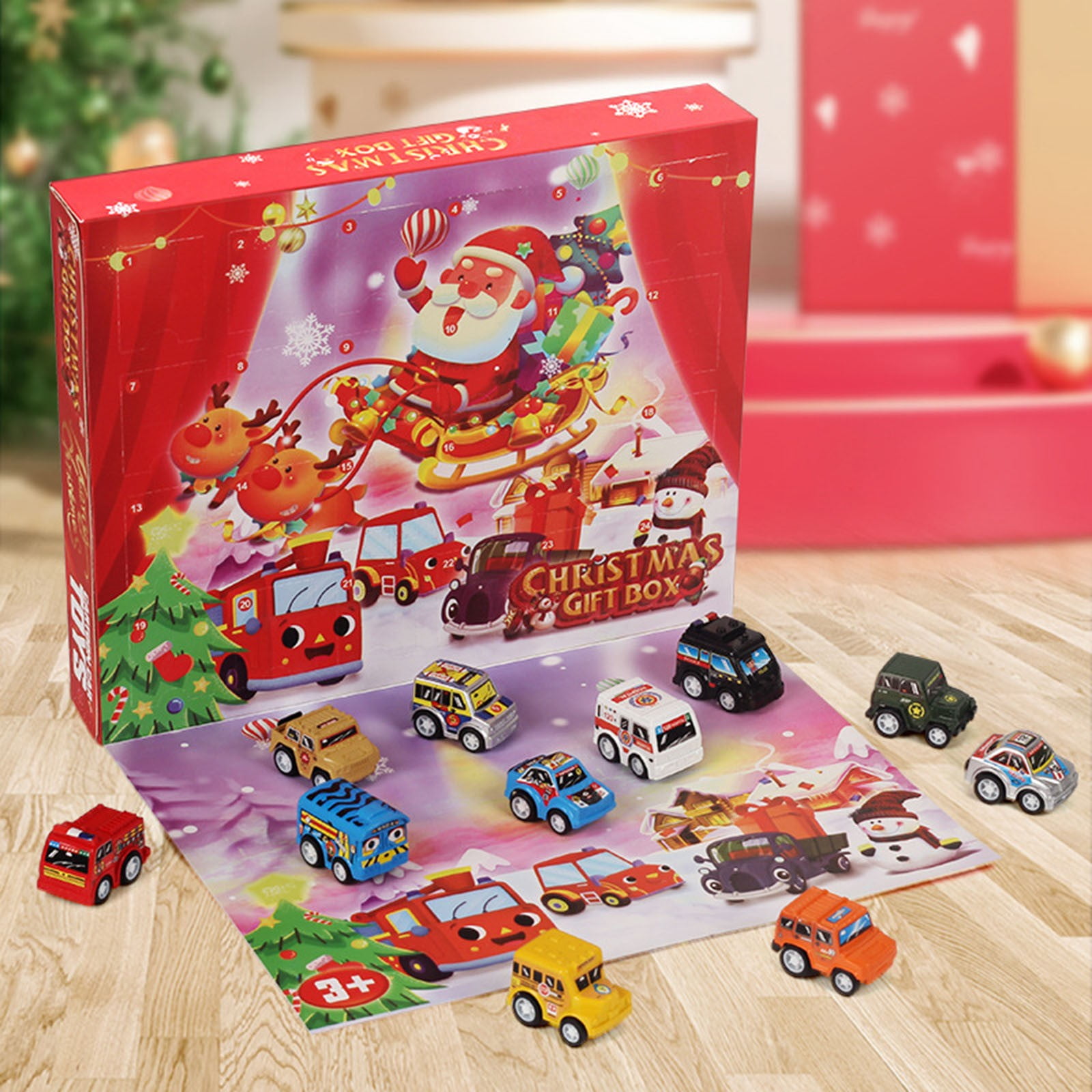 Advent Calendar 2024, 24 Days Christmas Countdown Toys Set, 24 Vehicles