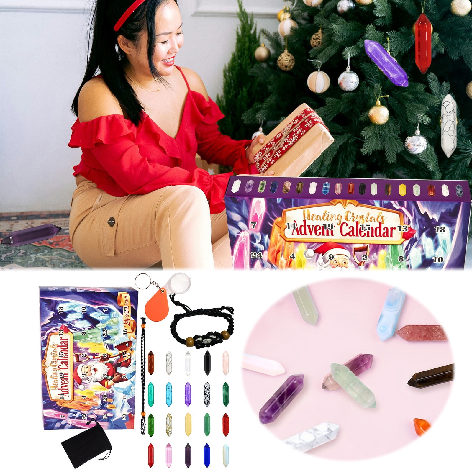 Advent Calendar 2024 24 Days Of And Stones Kit With Necklace Holder advent-calendar-2024-24-days-of-and-stones-kit-with-necklace-holder