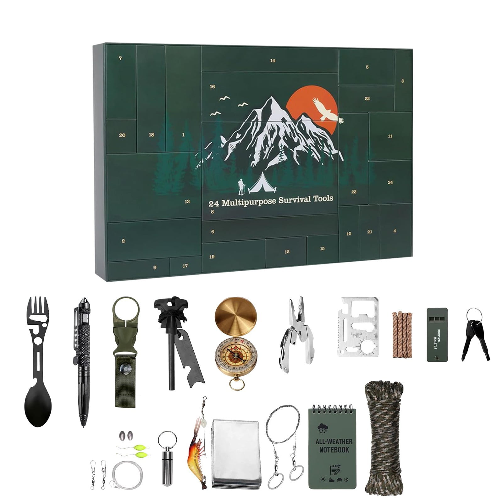 Advent Calendar 2024 Adult 24 Day Christmas Countdown Survival Kit