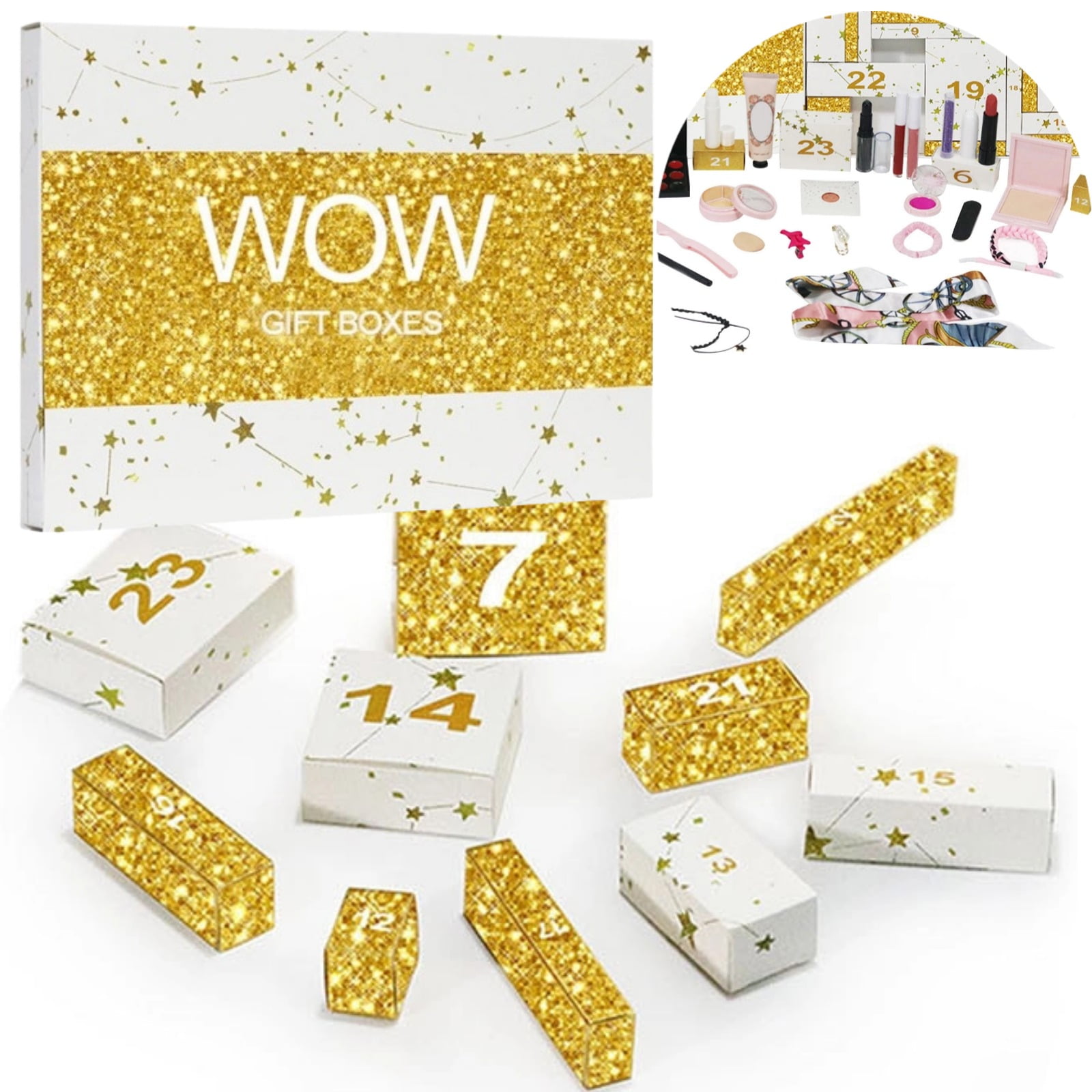 Advent Calendar 2024,Beauty Christmas Advent Calendar,24 Days Makeup
