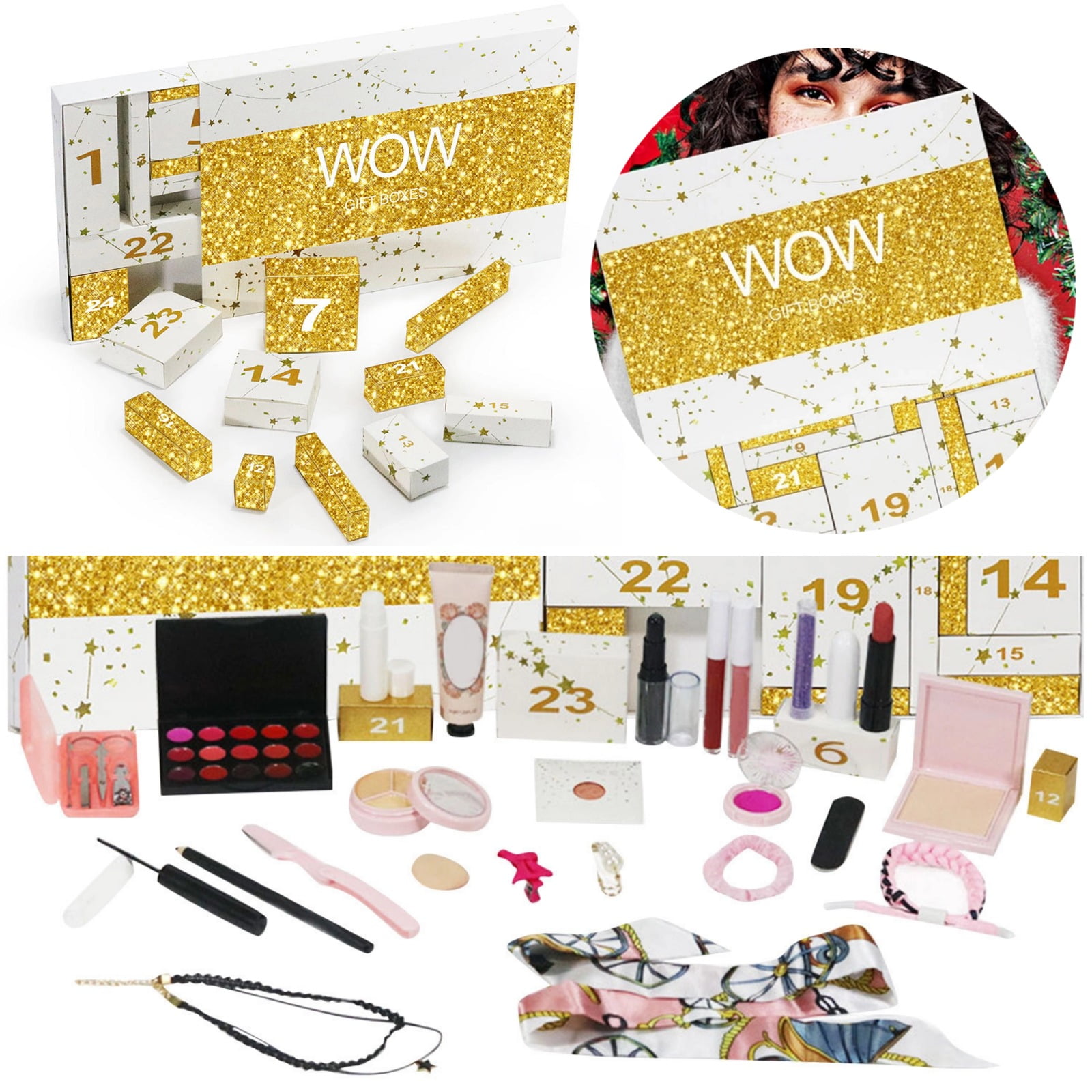 Advent Calendar 2024 Beauty Set for Kids Christmas Advent Calendar for