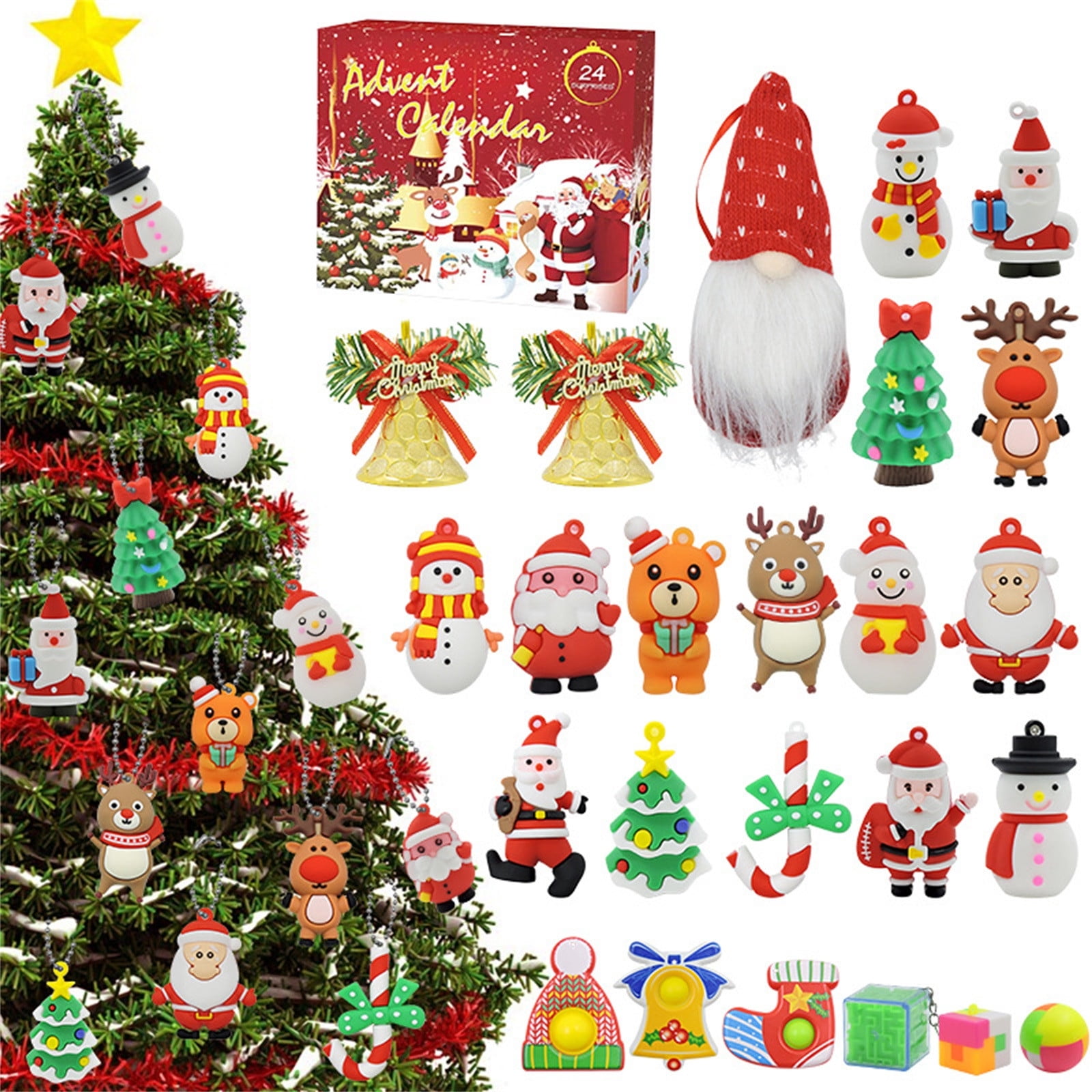 Advent Calendar 2024 Christamas Blind Box Contains 24 Gifts, Christmas
