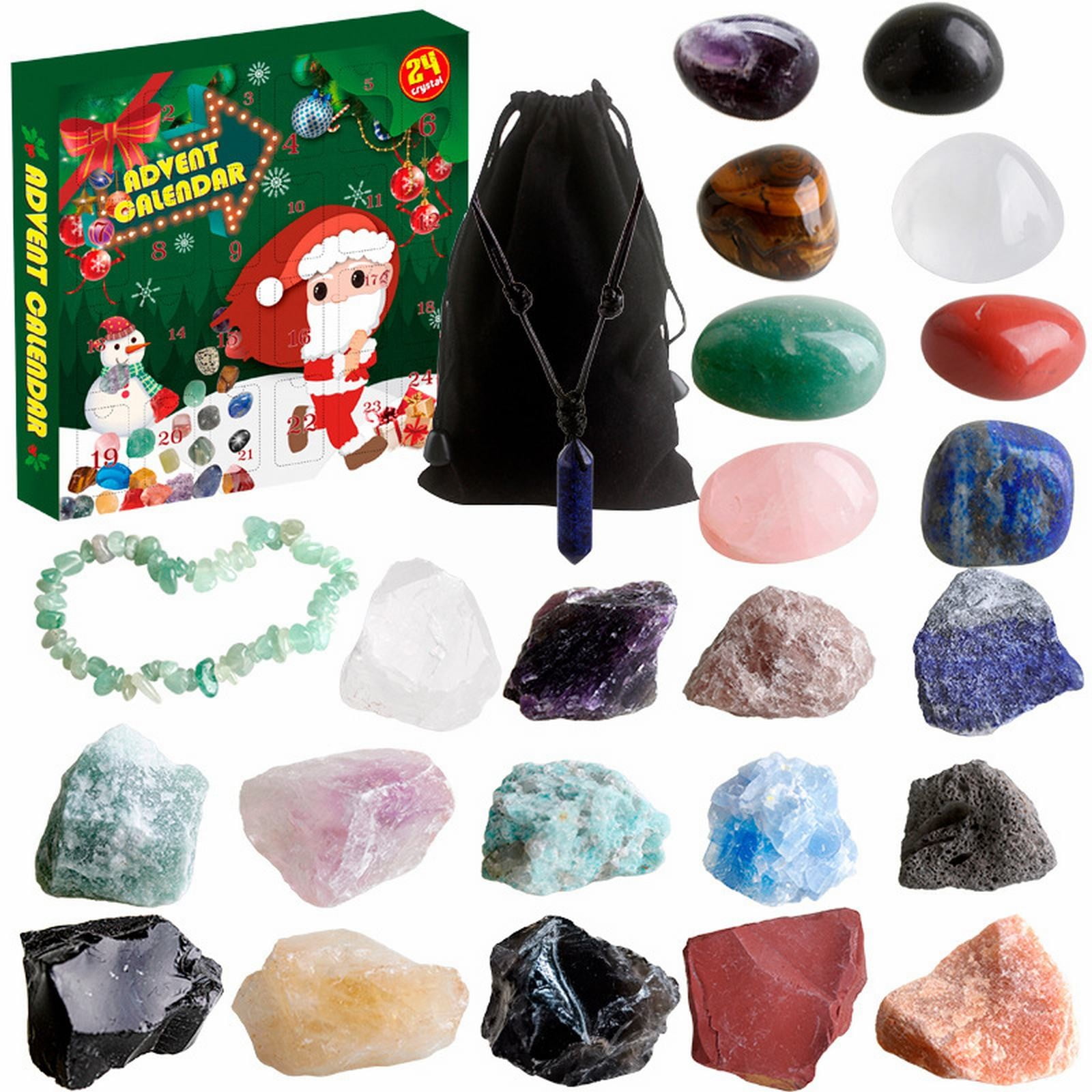 Advent Calendar 2024 Christmas 24 Days Countdown With Natural Gemstones