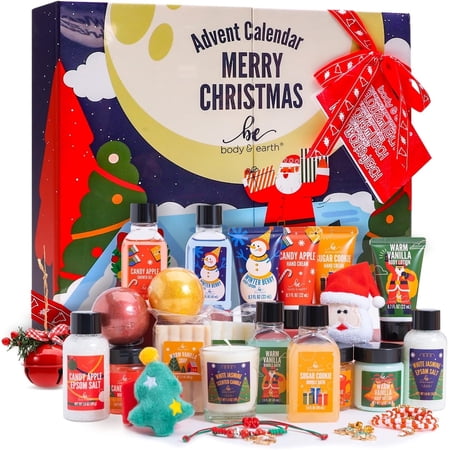 Advent Calendar 2025 Christmas Day Gifts Set for Women, 24Pcs Body Care Beauty Countdown Calendar Holiday Gifts Baskets