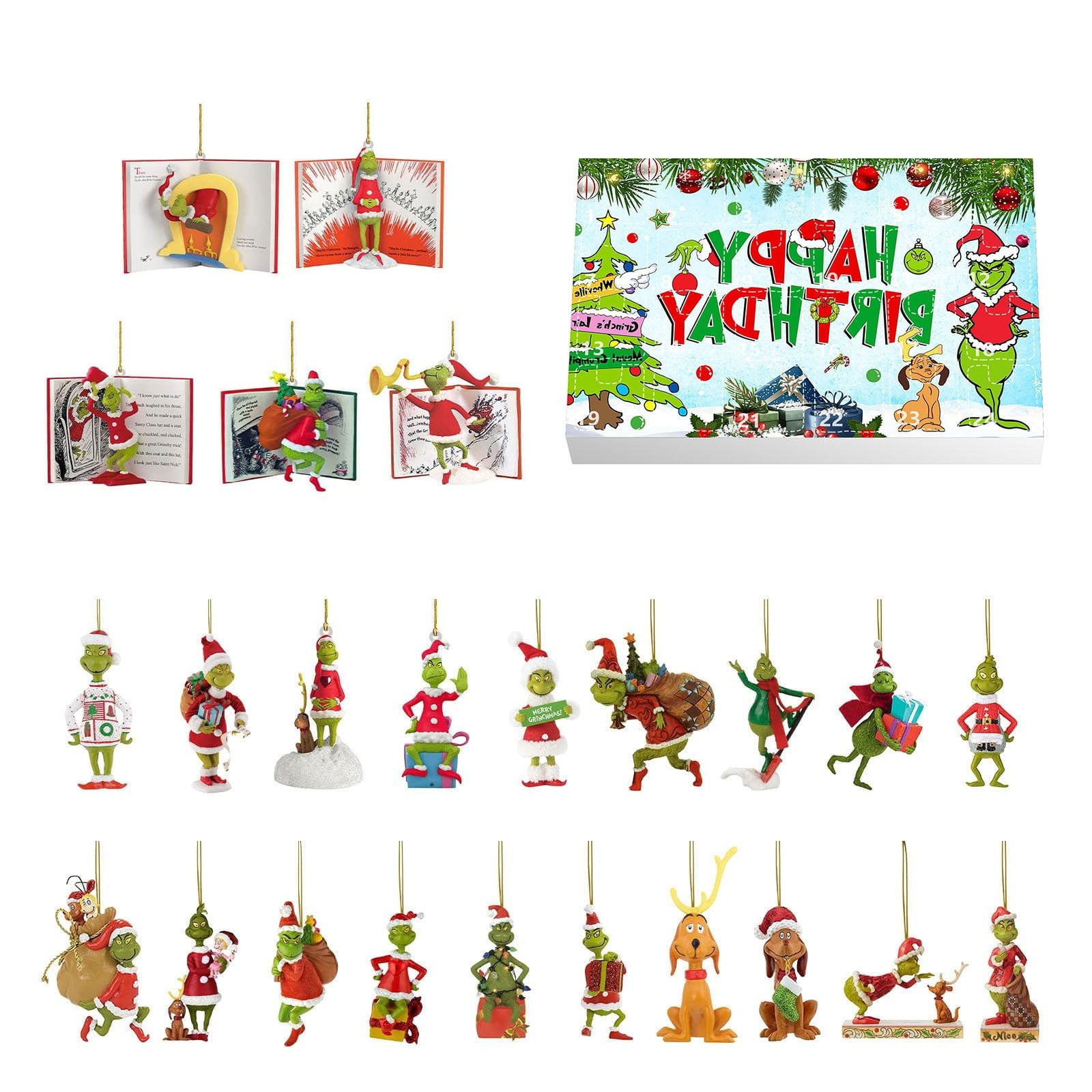 🎅 Advent Calendar 2025 Christmas Gnome Advent Calendar 2025,Grinch