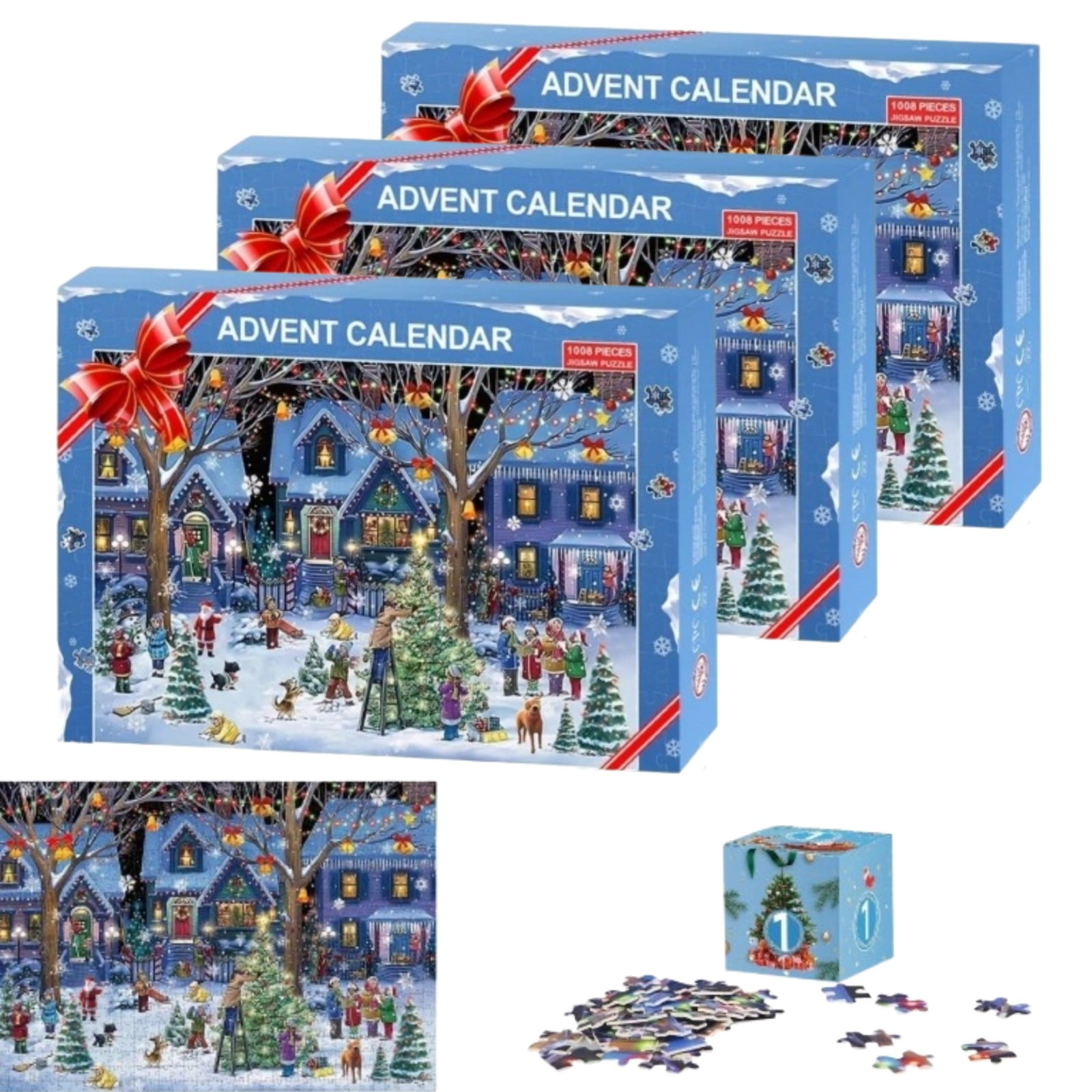 Advent Calendar 2024 Christmas Puzzles for Adults 1008 Pieces