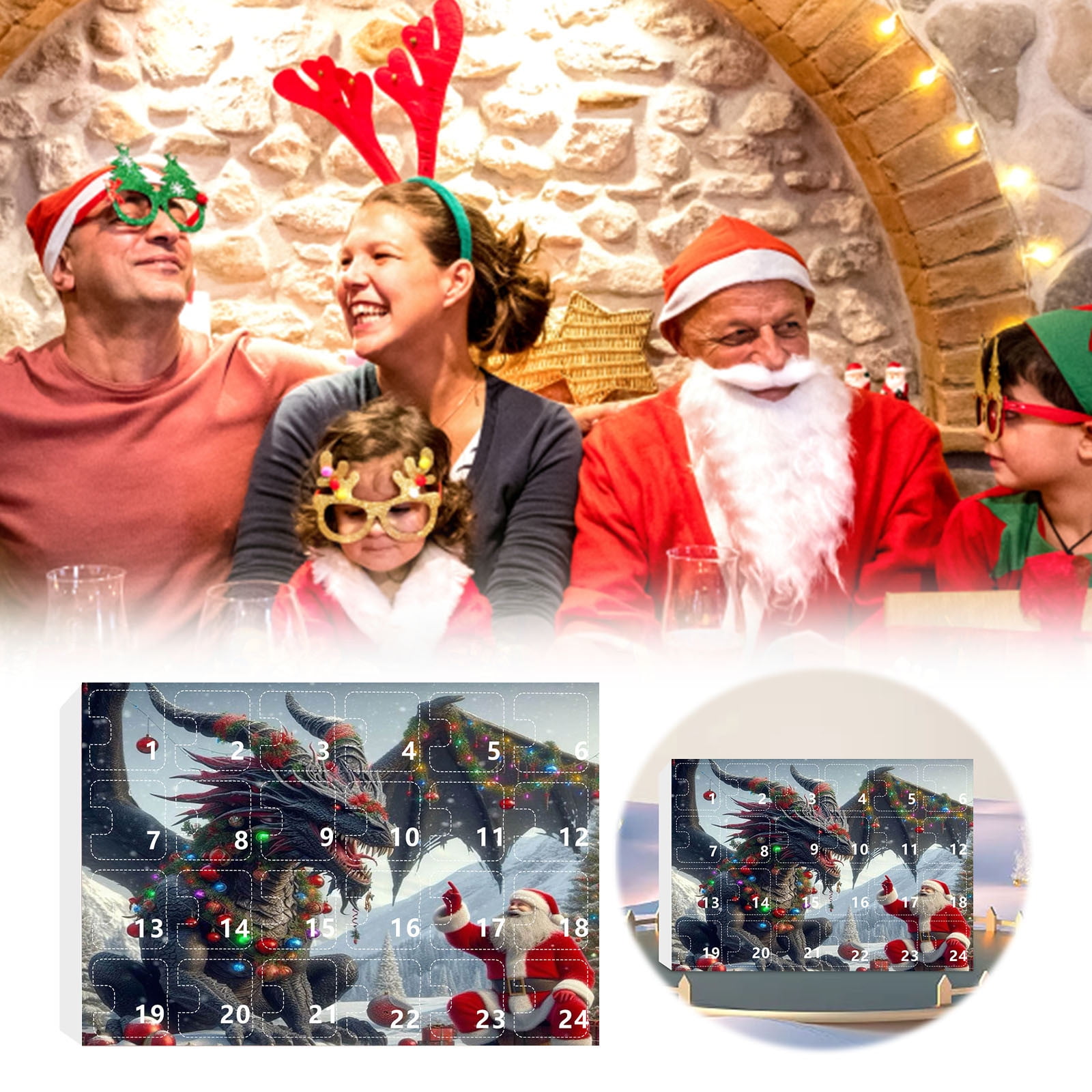 Advent Calendar 2024,Countdown,Calendar, Christmas Home Decorations