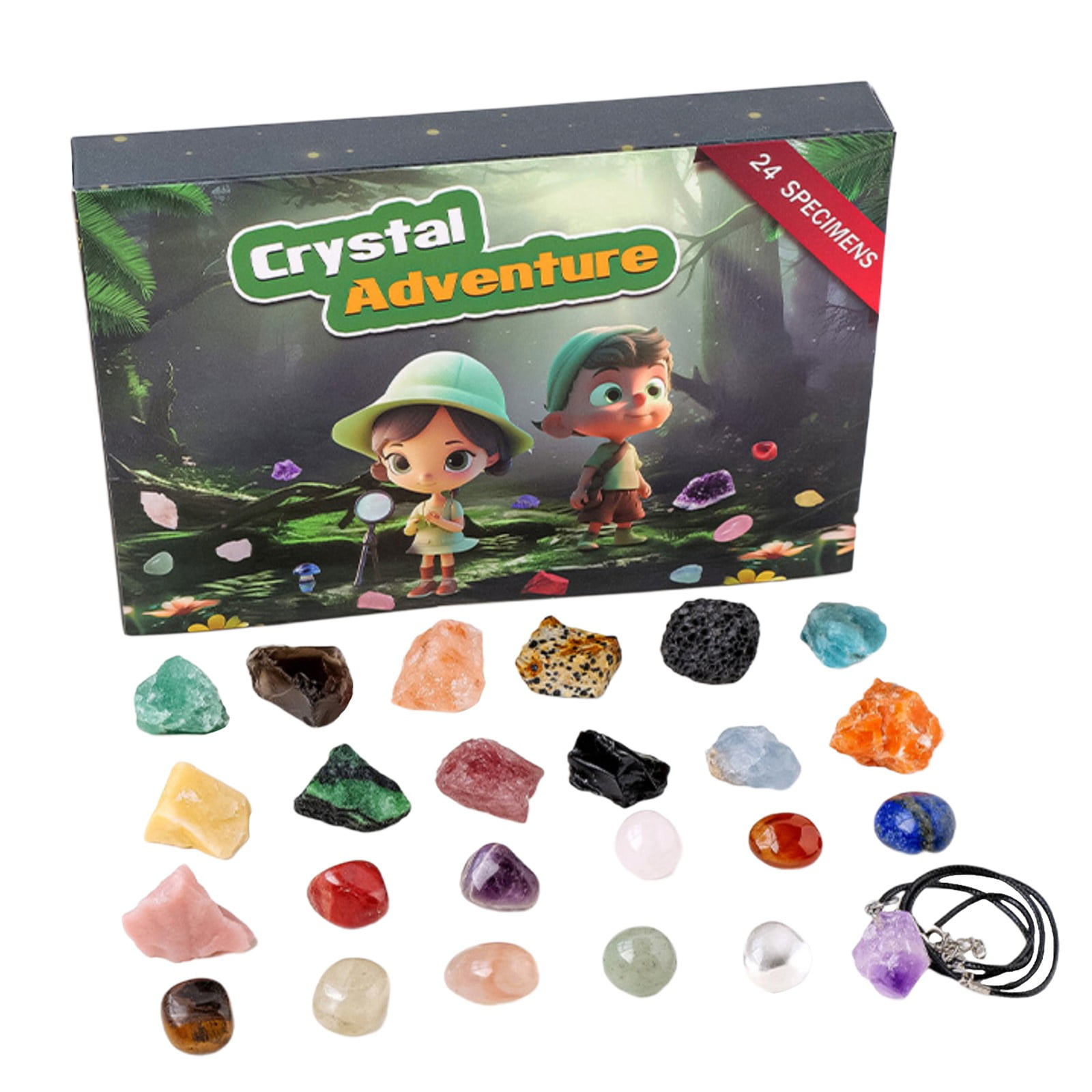 Advent Calendar 2024 Crystals for Kids with 24 Days Christmas Countdown
