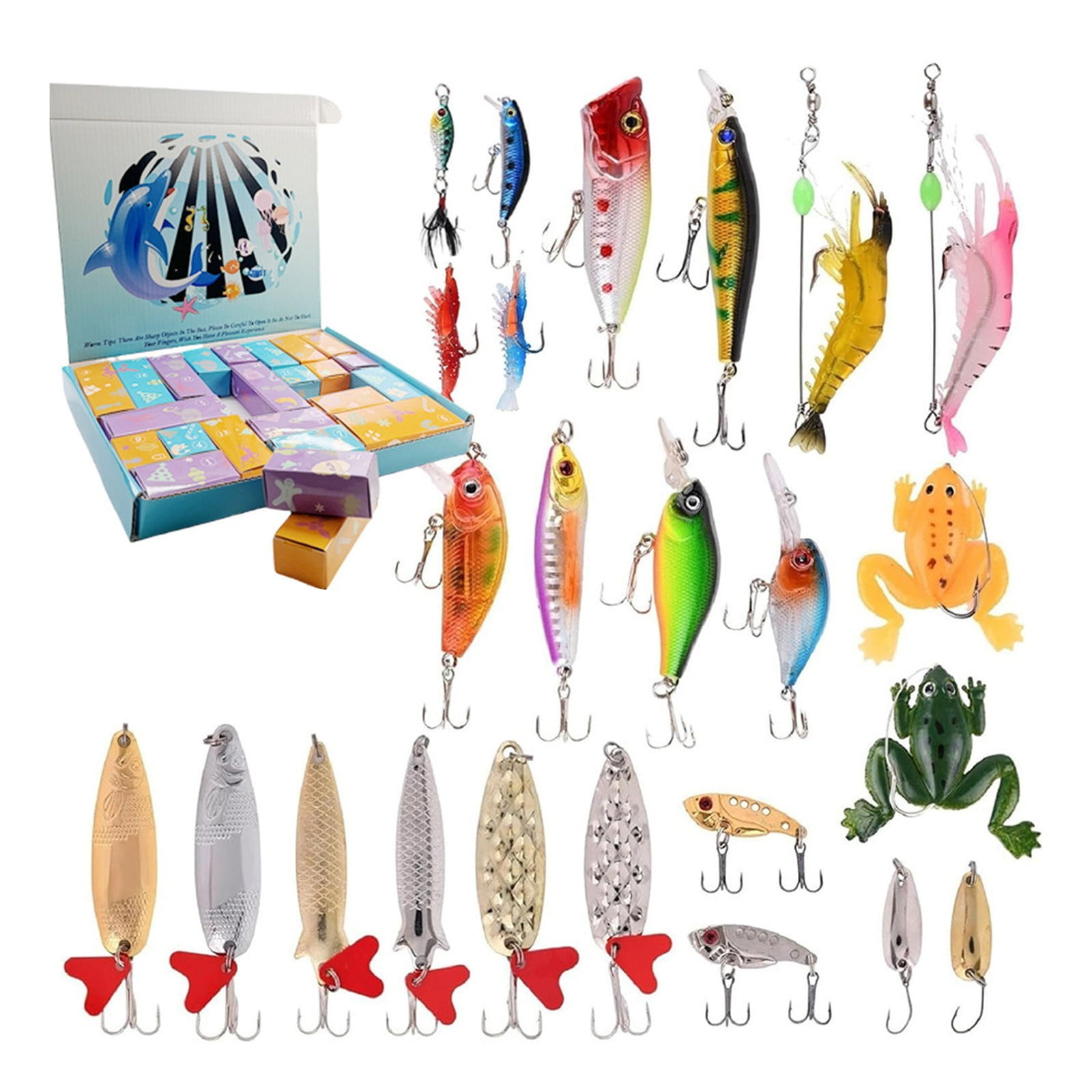 Advent Calendar 2024 Fishing Lure for Man Adult Teen 24 Days