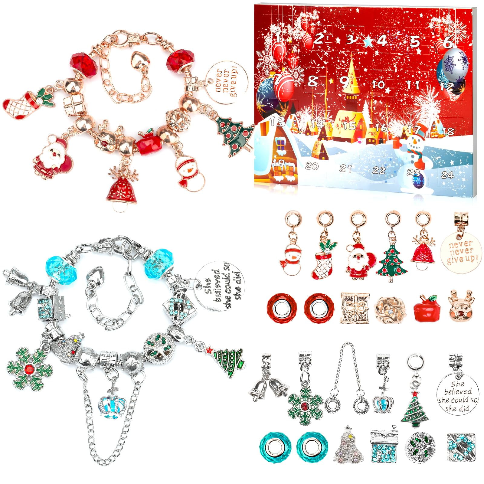 Advent Calendar 2024 Girls BraceletChristmas Countdown Calendar Charms Advent Calendar 2024 Girls BraceletChristmas Countdown Calendar Charms