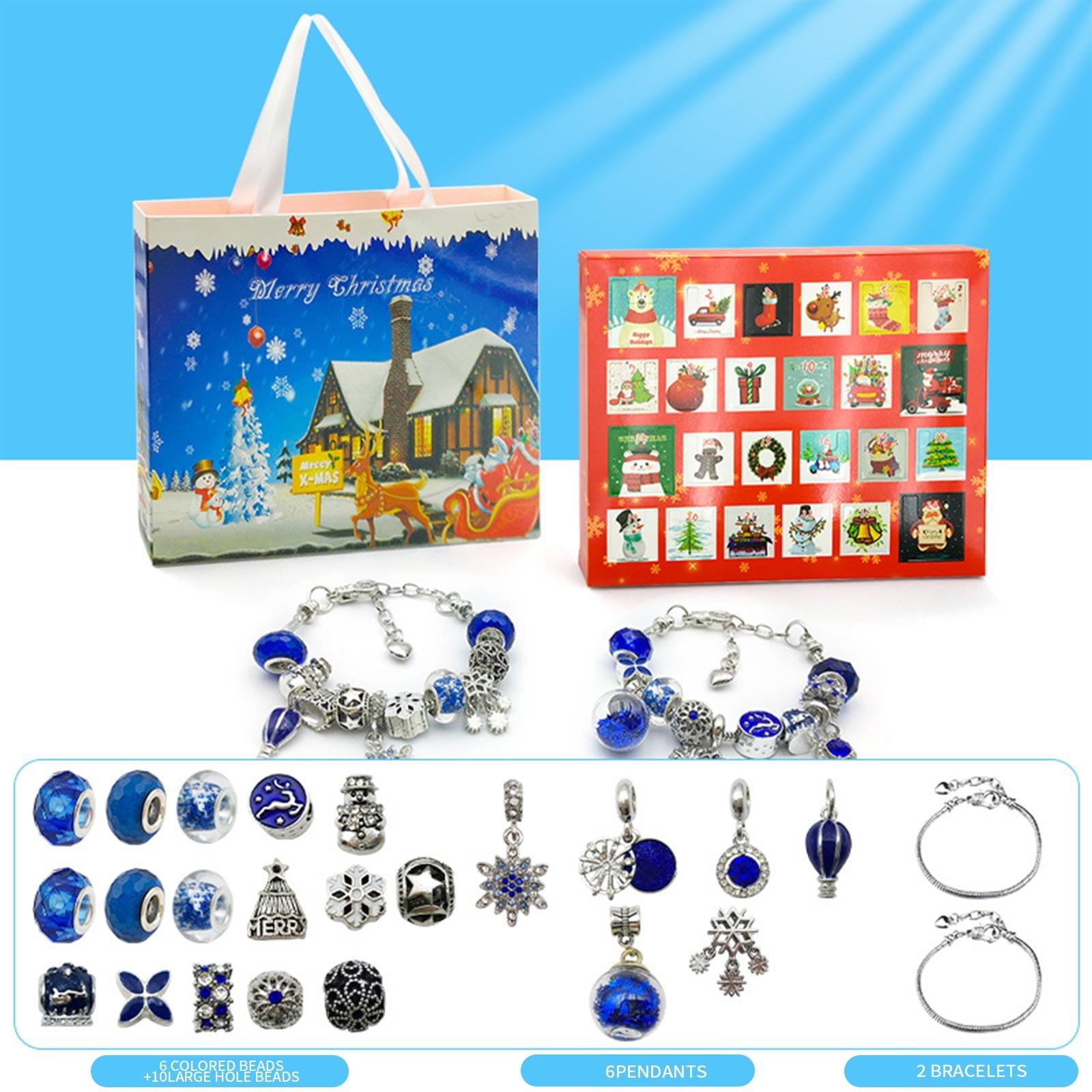 Advent Calendar 2024 Pandora Advent Calendar 2023 Christmas Advent Calendar Gifts, DIY Bracelet
