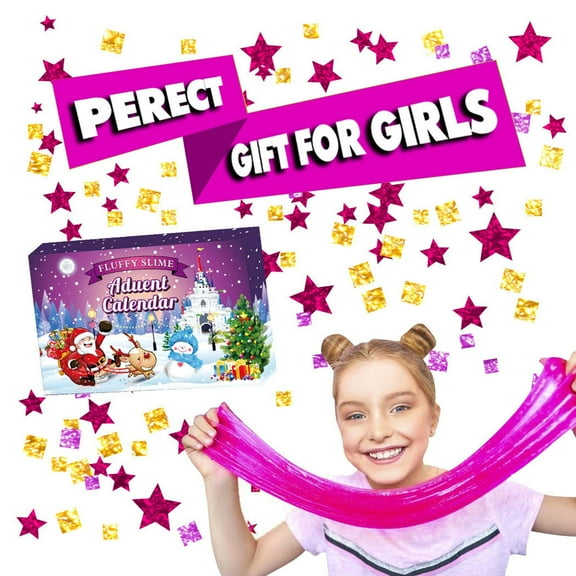 Advent Calendar 2024 Slime Kit for Kids, Crystal Fidget Holiday Surprise Gift Set, 24 Days Christmas Countdown Calendar Xmas Toys Gifts Boys Girls Toddler Party Favors Christmas Stocking Stuffers