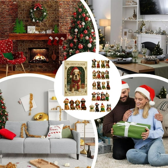 Advent Calendar 2025 Surprises Countdown Set Featuring 24 Puppy Figures for Holiday Celebrations