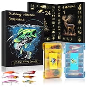 Advent Calendar 2025 Adult Fishing Advent Calendar Fishing Gifts For Men Teens Boys 24 Days Christmas Countdown Calendar Fishing Tackle Lures Gifts For Men