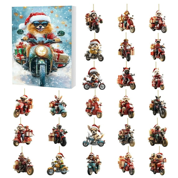 2025 Advent Calendar Festive Countdown Set with 24 Unique Collectible Pendants for Christmas Holiday Celebration
