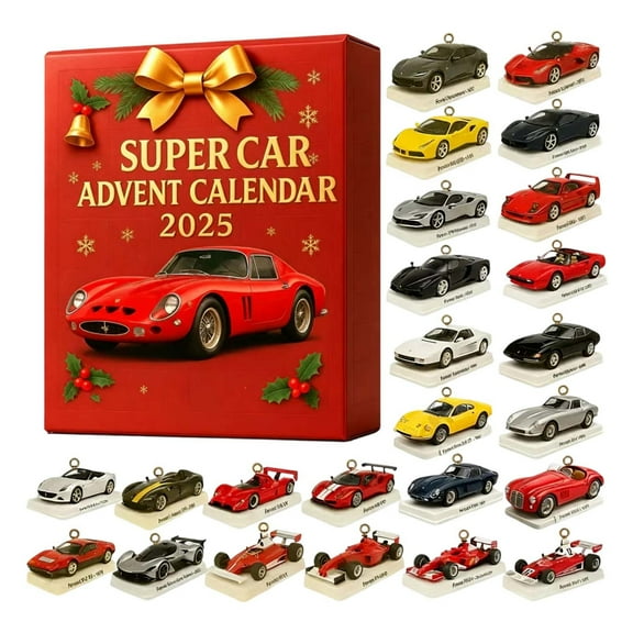 Advent Calendar 2025,Cars 24 Days Christmas Countdown Toys Set, 8 Holiday-Themed Cars And Accessories with Playmat, Gift & Toys for Kids 3 Years Old & Older
