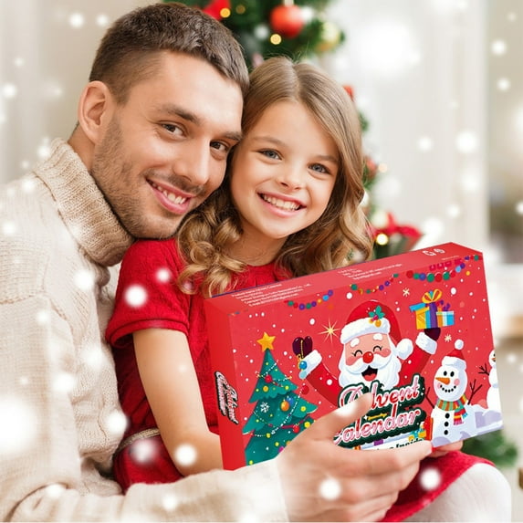 Advent Calendar 2025 Christmas Advent Calendar 24 Surprises Inside Box For Kids Countdown Calendar Surprise Gift Box - 24 Different Pull-back Construction Vehicles Z
