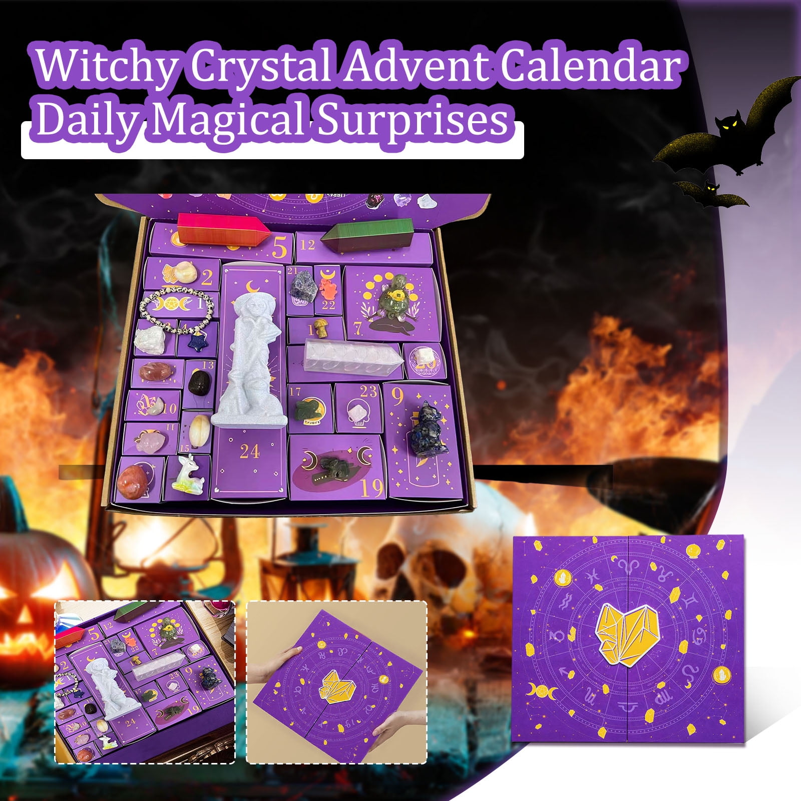 Advent Calendar 2025 Christmas Clearance 24 Days Natural Rock Crystal