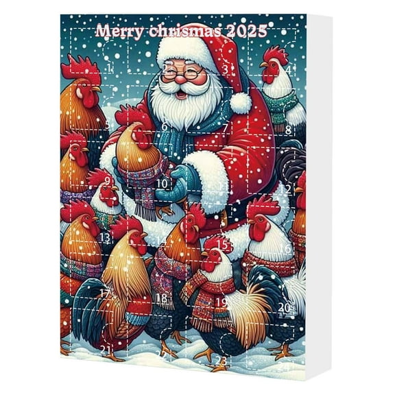 Advent Calendar 2025 Christmas Countdown Calendar Cute Acrylic Decoration Holiday Gifts Box For Family And Friend