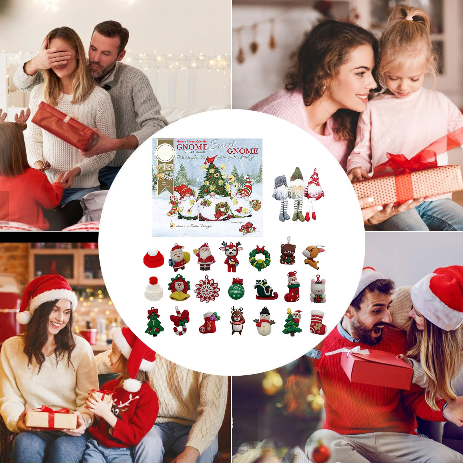 Advent Calendar 2025 Christmas Ornaments Gnome Advent Calendar, 24 ...
