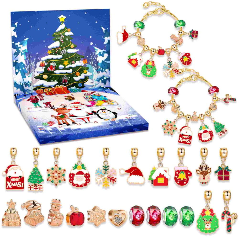 Advent Calendar 2025 Girls Bracelet Christmas Countdown Calendar,24