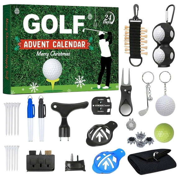 Advent Calendar 2025,Golf Advent Calendar 2025 for Men Teen Boy, 24-Day Christmas Count-down Calendar for Father, Husband, or Boyfriend, Perfect Holiday Gift Featuring Golf Balls
