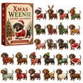 thumbnail image 1 of Advent Calendar 24 Days Hanging Dachshund Ornaments, Cute Dachshund Christmas Advent Calendar 2026, Acrylic Dog Countdown Calendar for Holiday Gift, 1 of 6