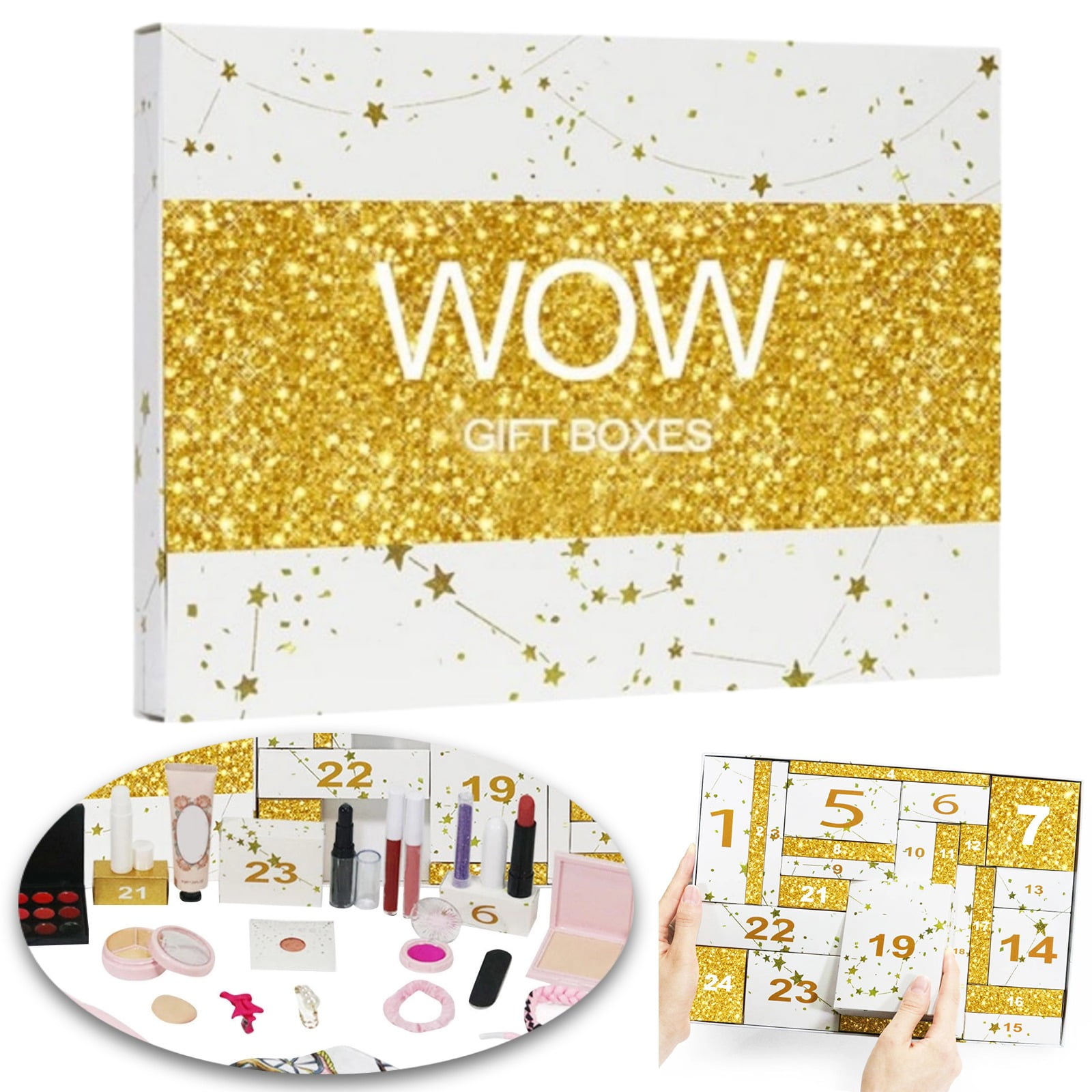 Advent Calendar Beauty Christmas Countdown 24 Days Makeup Set for