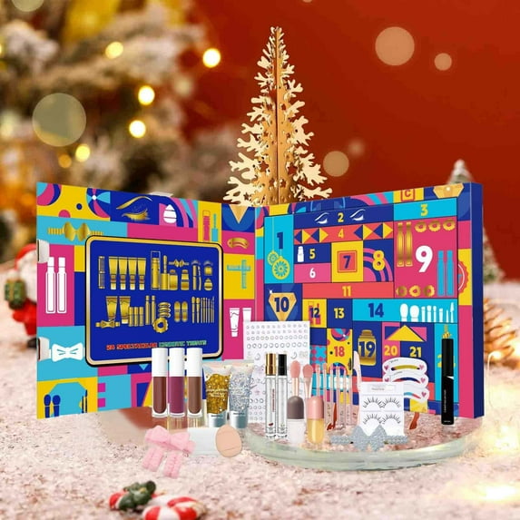 Advent Calendar, Beauty Gift Set, Holiday Makeup Kit, Daily Surprise Box, Christmas Countdown