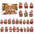Advent Calendar Capybara Wooden Christmas Ornaments 2024 Christmas